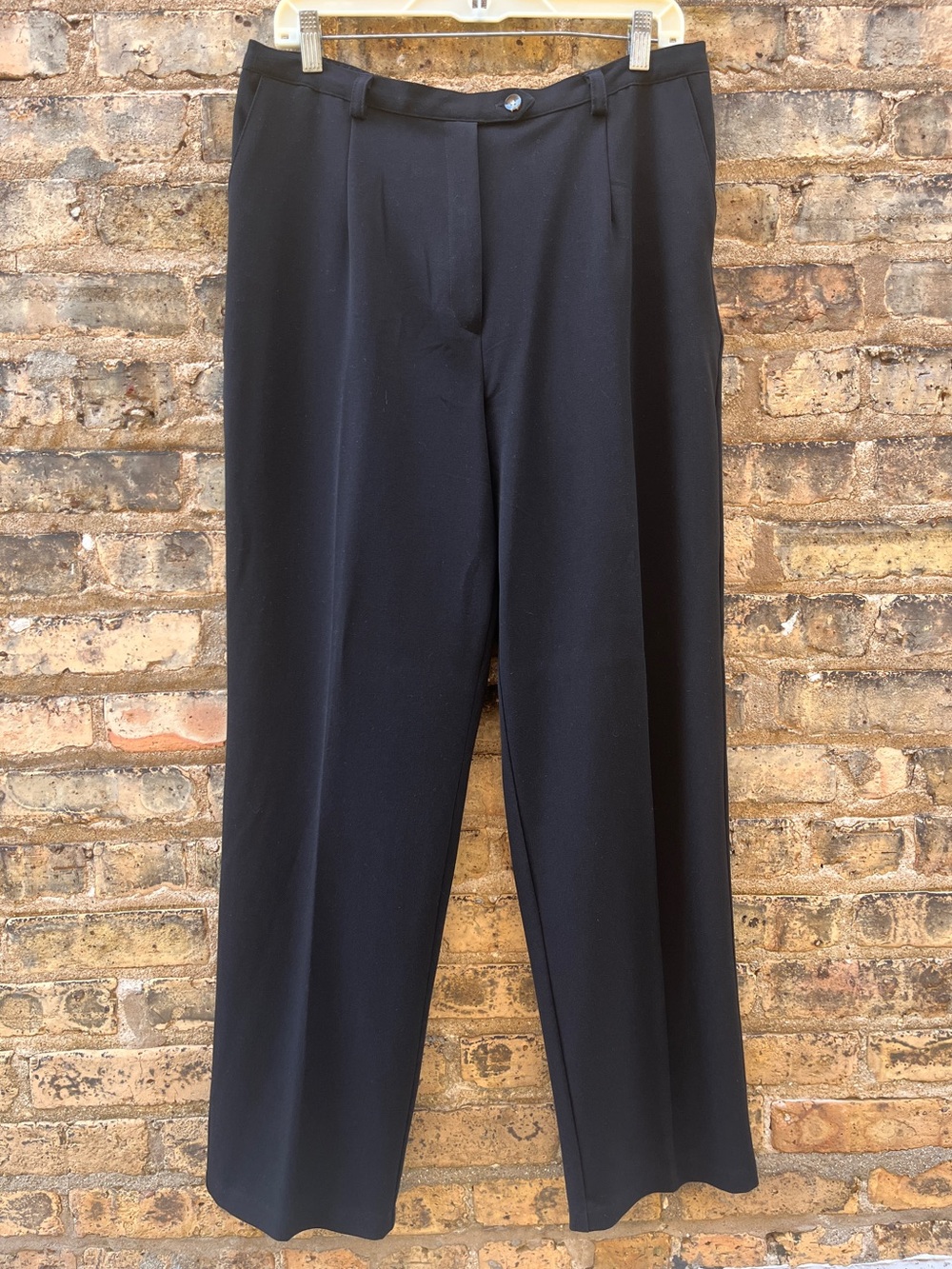 Sag Harbor Straight Cut Pants Work Office Black Size 14